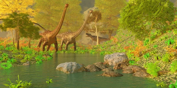 Deep Forest Dinosaurs — Stock Photo, Image