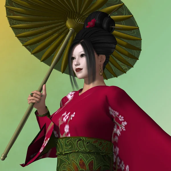 Geisha-Melissa-Su — Stockfoto