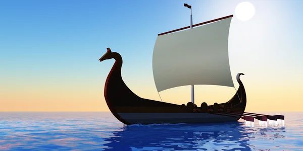 Viking Voyage dans l'océan — Photo