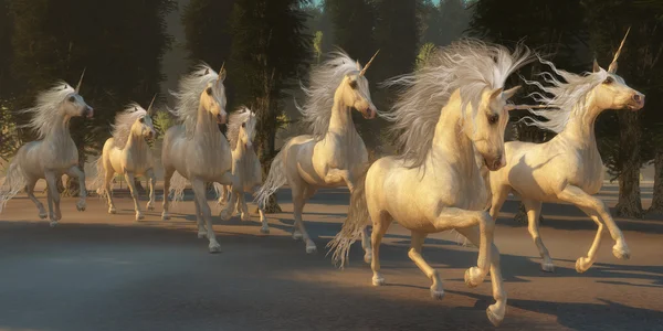 Sihirli Unicorn orman