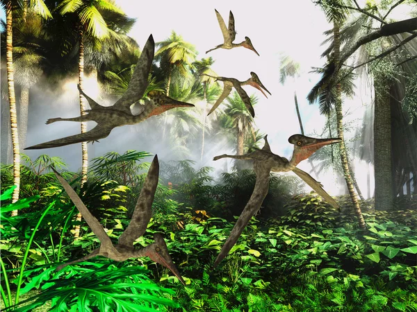 Pterodactylus uçan sürüngenler — Stok fotoğraf