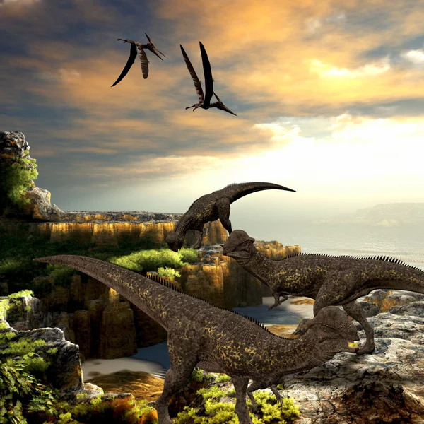 Dinossauros Stegoceras — Fotografia de Stock