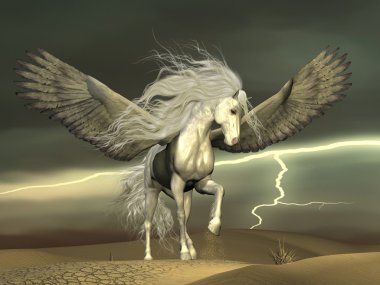 Pegasus and Dark Skies clipart