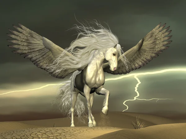 Pegasus und dunkler Himmel — Stockfoto