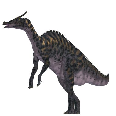 Saurolophus Dinosaur on White clipart
