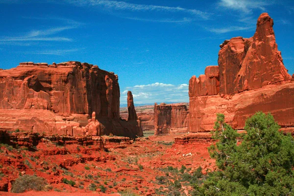 Park avenue sectie arches nationaal park moab (Utah) — Stockfoto