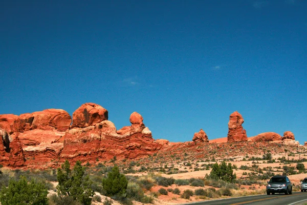 Tuin van Eden rotsformaties, Arches Nationaal Park, Moab, Utah — Stockfoto