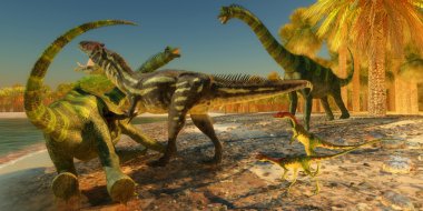 Brachiosaurus dinozor saldırısı