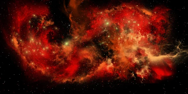 Space Red Nebula — Stock Photo, Image