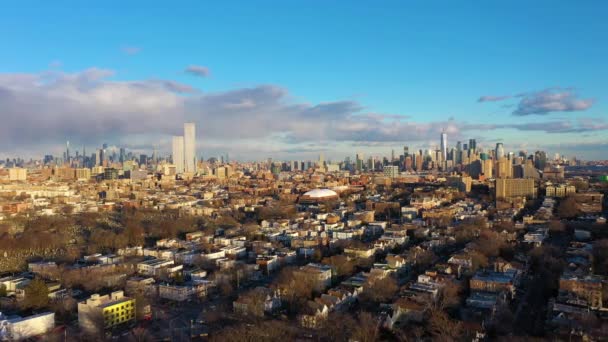 Manhattan, Nova Iorque no Sunny Day. Vista aérea — Vídeo de Stock