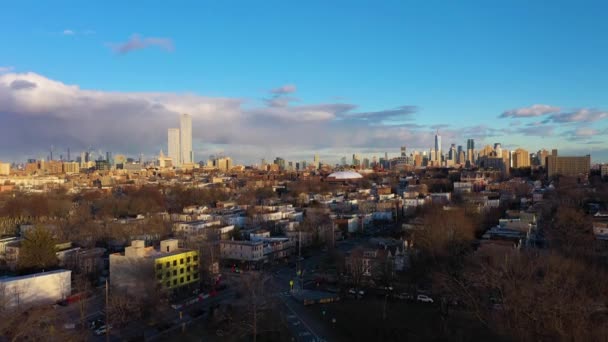 Manhattan, New York di Sunny Day. Tampilan Udara — Stok Video