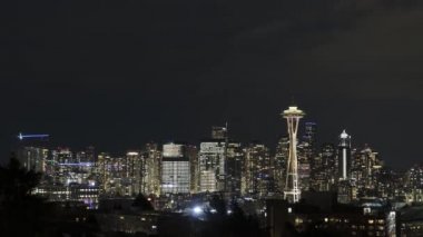 Seattle Skyline, Gece. ABD