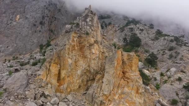 Sharp Cliff. Vista aérea — Vídeo de Stock