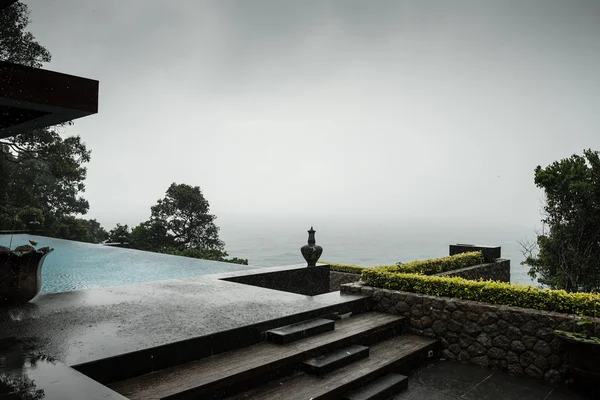 Vakantie resorthotel, uitzicht op de Oceaan Stockfoto