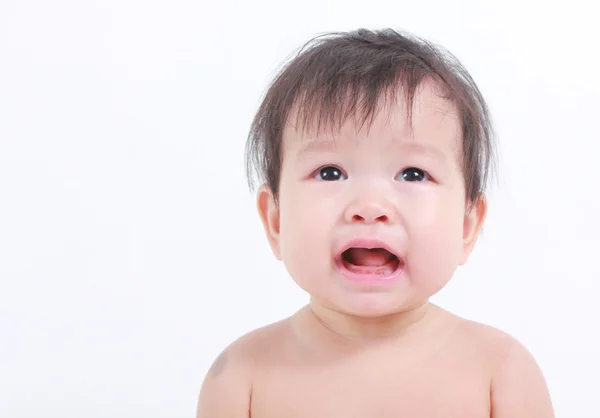 About to cry Asian baby girl — Stock Photo, Image