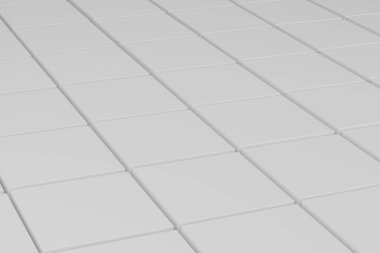 3 boyutlu görüntüleme. Beyaz boş geometrik blok deseni