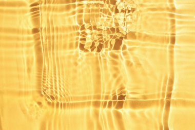 Sarı su dokusu arka planı. Soyut desen