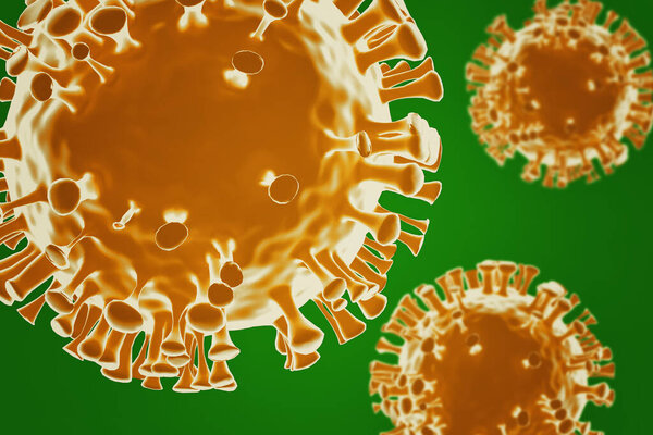 Coronavirus Covid-19 DELTA variant 3d render
