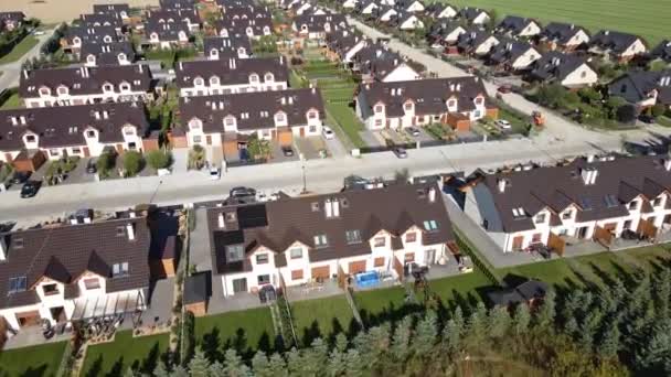 Aerial View of modern residential district in Europe city — Stock Video