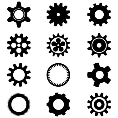 Beyaz arka plan üzerinde izole cogwheels
