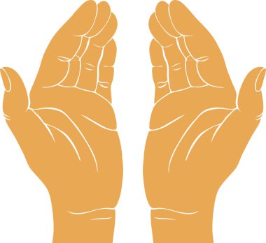 iki eli açık avuç içi