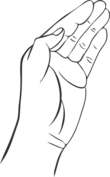 Руки с открытой ладонью — стоковый вектор