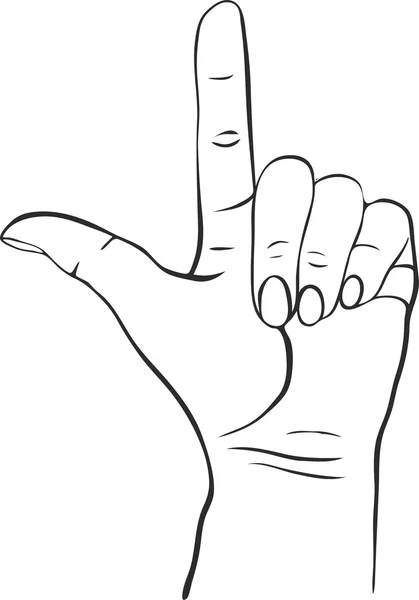 Mano con dedo índice — Vector de stock