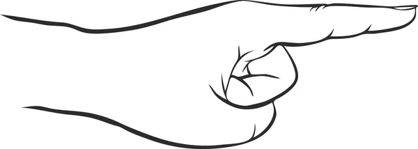 Hand met wijsvinger — Stockvector