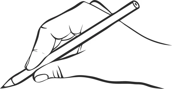 Writing hand with pencil — Stock Vector