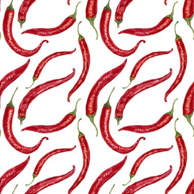 suluboya kırmızı pul biber ile Seamless Modeli