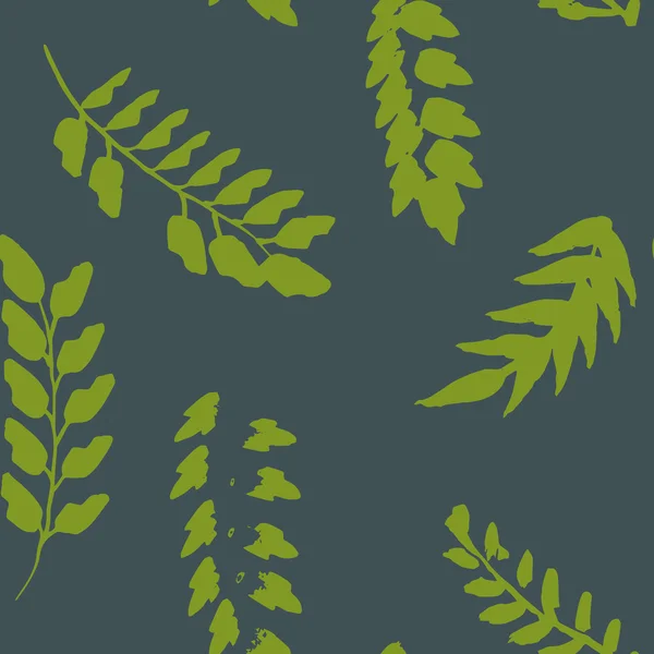 花と葉で抽象的なベクトルのシームレス パターン — ストックベクタ