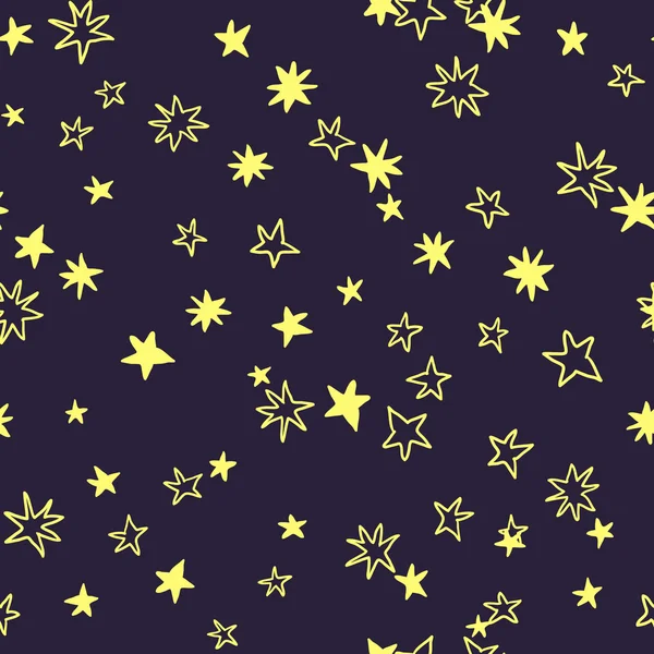 Motif sans couture vectoriel avec des étoiles — Image vectorielle