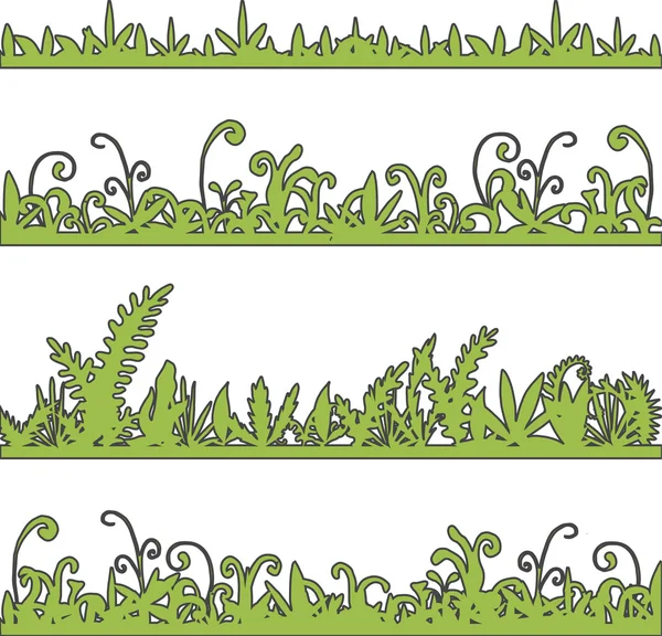 Feuilles vectorielles abstraites et plantes — Image vectorielle