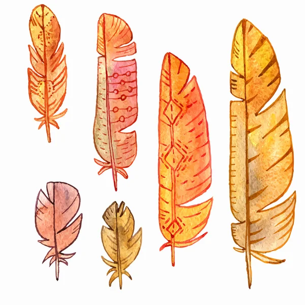 suluboya tüyler vektör kümesi