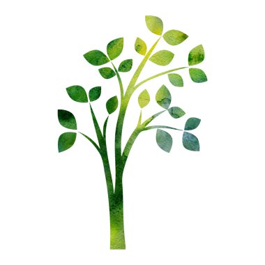 ağaç yaprakları ile silüeti