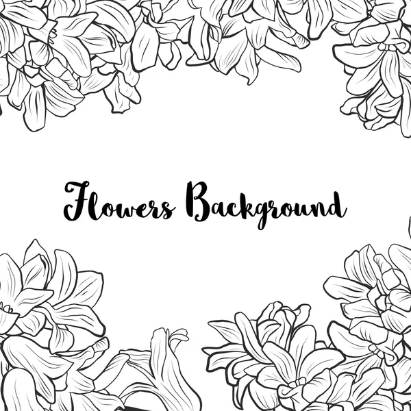 Fondo vectorial con flores de jacinto — Vector de stock