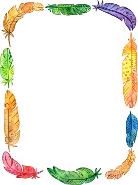 vektör yuvarlak çerçeve suluboya eşarplı