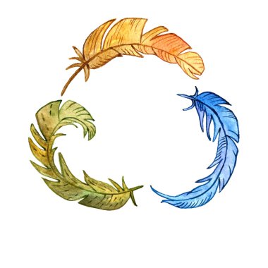 suluboya eşarplı yuvarlak çerçeve