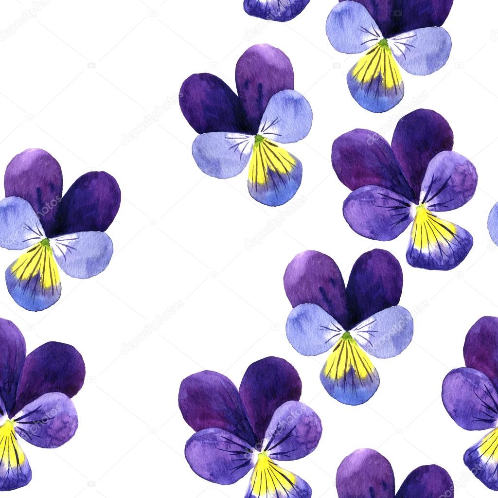 Сток Рисованные фиолетовые цветы