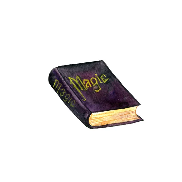 Aquarela velho livro de magia — Fotografia de Stock