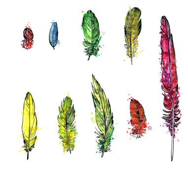 Suluboya tüyleri ayarla