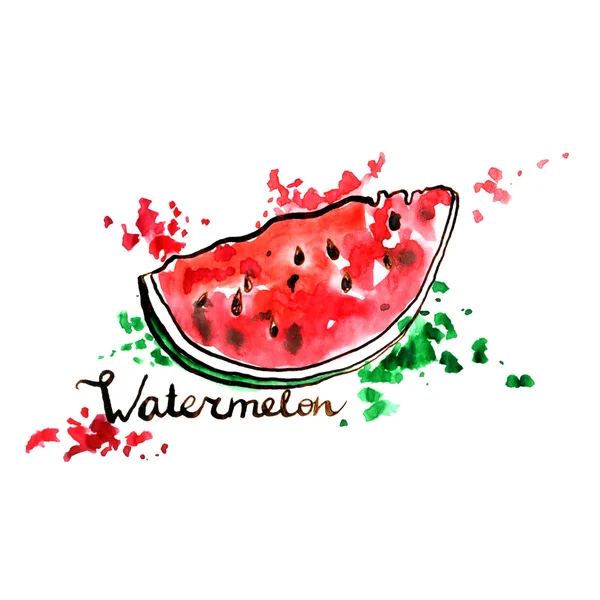 Hand drawn watermelon — Stock Photo, Image