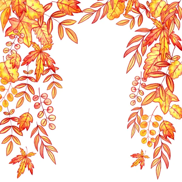 Achtergrond met herfstbladeren — Stockfoto