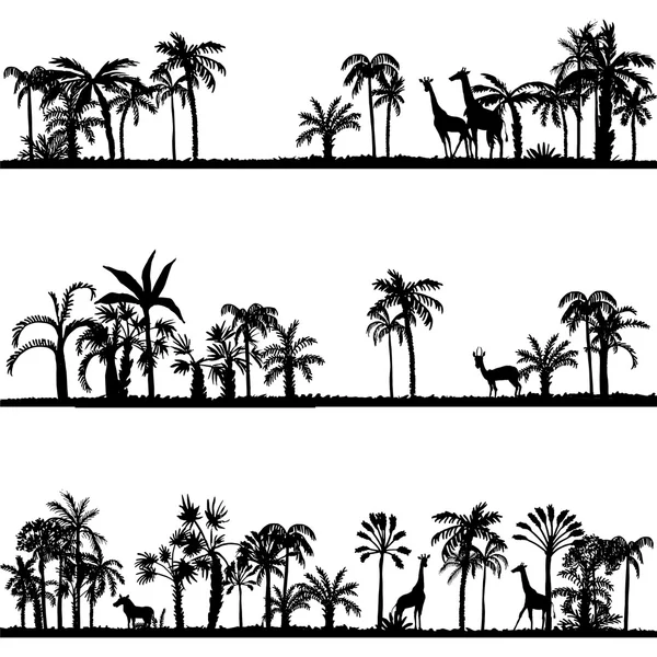 Afrikanische Landschaften — Stockvektor