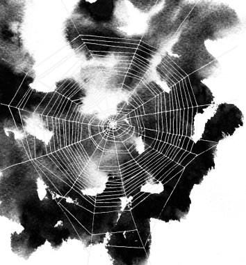 elle çizilmiş spiderweb