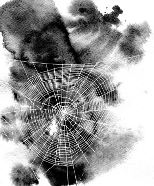 elle çizilmiş spiderweb