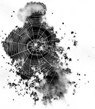 hand drawn spiderweb clipart