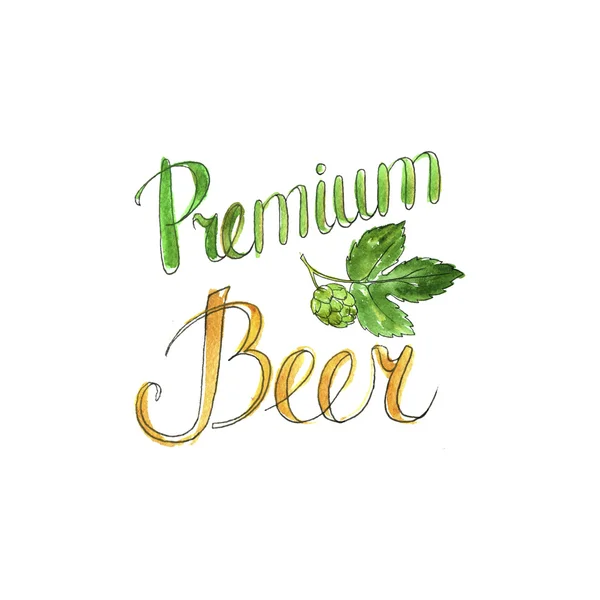 Premium beer lettering