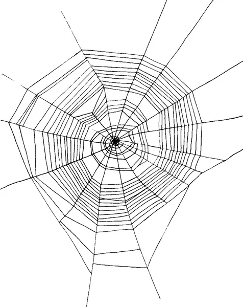 Hand dras spiderweb — Stock vektor