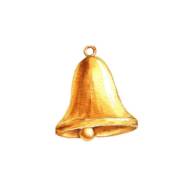 Akvarel zlatý zvonek — Stock fotografie